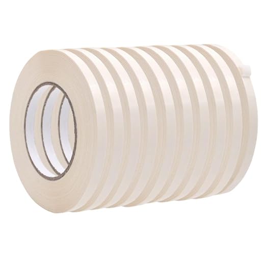 WOD White Produce Poly Bag Sealing Tape, 3/8 inch x 180 yds. (Pack of 10) for Packaging and Sealing of Meat, Gifts, or Ice Bags BSTC24PVC