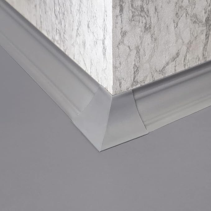 InstaTrim Outside Corners - 10 Gray 1/2" Wide Trim Outside Corner Pieces - Trim for Outside Corners - Paintable