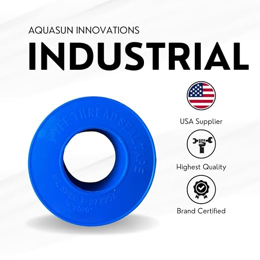 Teflon Tape 3/4 Inch x 520” – PTFE Thread Seal Tape for Plumbers, Pipe Fittings, Air & Water Lines – Leak-Proof, Non-Stick, Easy to Apply (25)