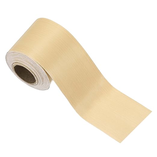 PATIKIL Wood Grain Tape 2" x 32 ft, Self-Adhesive Wood Texture Repair Tape Realistic Wooden Effect Patch for Furniture Cabinets Floor Walls, Yellow Fir