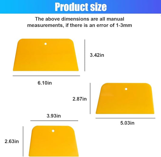 ZIMISI Car Body Filler Spreaders, 4, 5, 6 Inch Caulking Tools, Reusable Hard Plastic Spreader Tool, Automotive Body Fillers Spreader for Applying Fillers, Putties, Glazes, Caulks, Paint (15PCS)