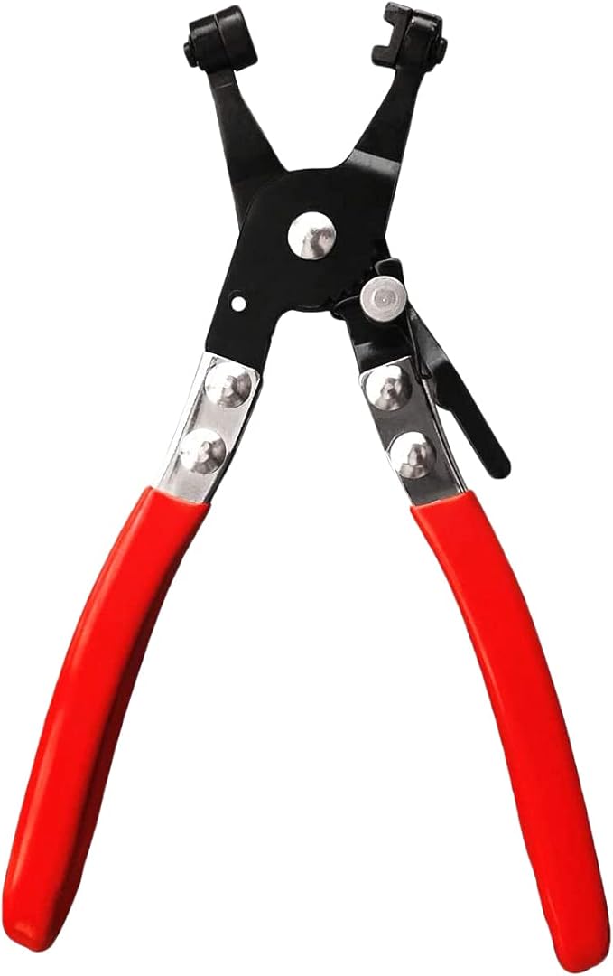 Wide & Flat band Hose Clamp Pliers, Coolant Hose Clips, Works on all Flat Band Style Hose Clamps of Removal and Installation,for Car Fuel Oil Water Pipe Repair Tools (Wide & Flat band Pliers)