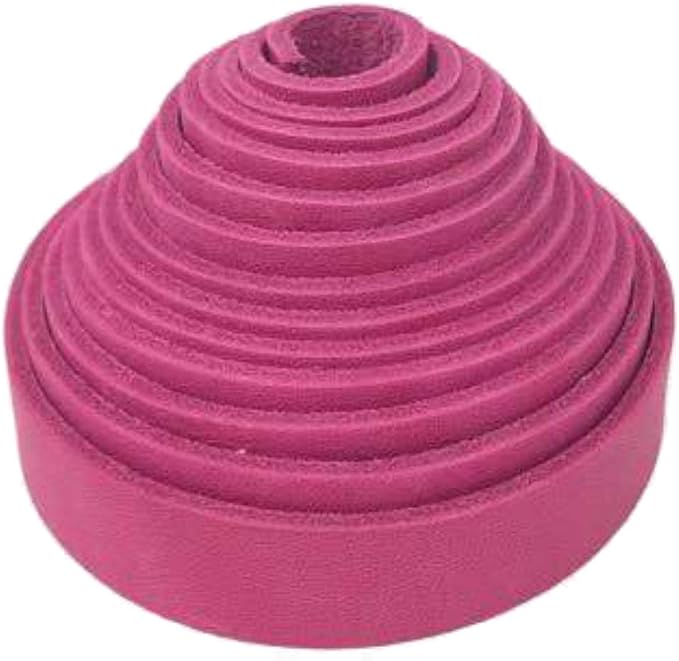 Leather Strap for Crafts & Jewelry | 72 Long × 5/8" Wide × 1/16" Thick (4-5oz) | Genuine Leather Strips for Crafts, Projects or Repairs - Pink | 4-Pack