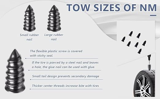 Professional Tire Repair Glue,Tire Glue sidewall,Tire Repair Rubber Nail kit,Tire Plug Glue Rubber Cement,Patch Repair kit,Tire sidewall Repair Suitable for car, Motorcycle, Jeep, Tractor (3-Box Set)