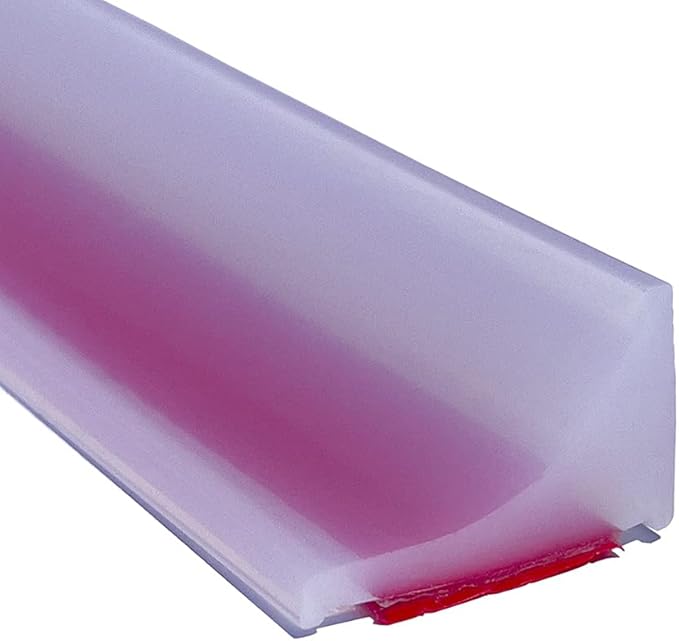 78 Inch Shower Threshold Water Dam Barrier,Silicone Shower Door Bottom Seal for Water Stopper,Flexible Edge Trim for Kitchen Sink Splash Guard,Self Adhesive Water Blocker for Bathtub,Transparent