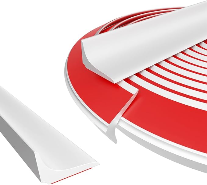 Water Dam Silicone Waterproof Barrier Bathroom and Kitchen Water Strip Coving Edging Strip（White-3.3m）