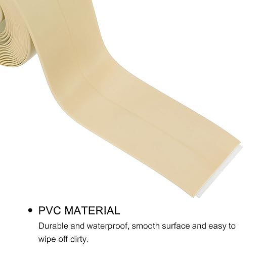 uxcell Waterproof Seal Caulk Strip Tape Self Adhesive 1.5" W x 10.5'L PVC Sealing Tape for Kitchen Bathroom Yellow