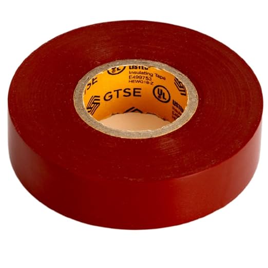 GTSE Brown Electrical Tape, 120 Rolls Bulk Box – Waterproof, Industrial Grade Vinyl, 3/4 in x 66ft– Strong Self-Adhesive PVC Electric Tape for Wire Insulation, 7 Mil, 600V – UL/CSA Listed