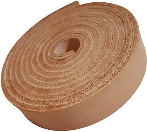 TOFL Genuine Leather Strap | Top Grain Cowhide Strip – Natural (3 Pack) | 72" L x 5/8" W x 1/16" Thick | Suede Backing | Leather Craft Supplies | Leatherworking & DIY Repair Projects | 4-5 oz