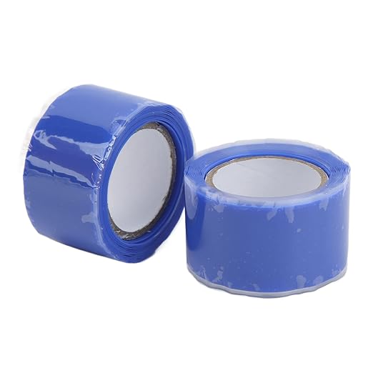 Self Fusing Silicone Tape High Temperature Adhesive Tape for Plumbing Repairs Hose Leak Fixing 2 Rolls 1.5m x 2.5cm (Blue)
