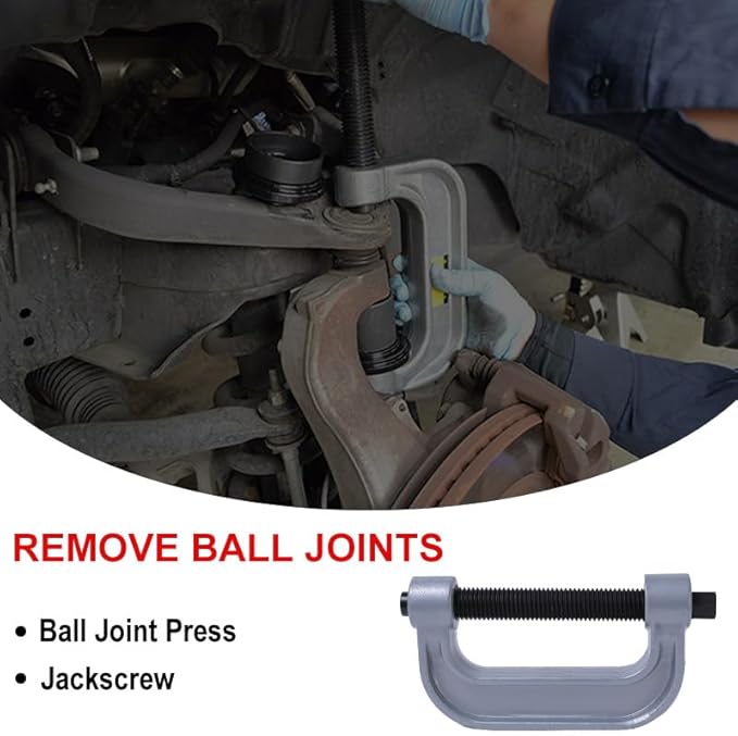 Ball Joint Removal Tool Kit,10PC Ball Joint Press Kit for Most 2WD 4WD Cars and Light Trucks(Red)