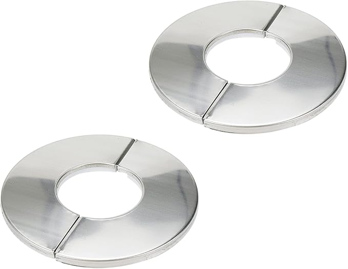 Wall Split Flange, Stainless Steel Round Escutcheon Plate for 1.65"/42mm Diameter Pipe, Pack of 2