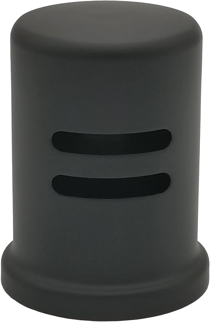 Dishwasher Air Gap Kits with Black Dishwasher Air Gap Cover and Matching Escutcheon, Replacement Black air gap dishwasher,Solid Brass Air Gap Cap,Matte Black Finish