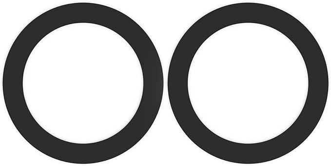 2 Pcs Kitchen Sink Drain Garbage Disposal Gasket, Putty-Free Rubber Seal Accessory for Kitchen Sink's Drain Flange (Black)