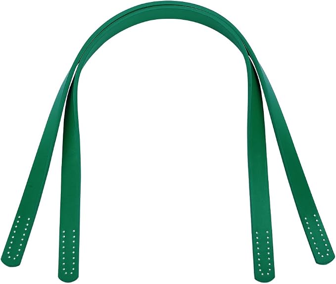 PH PandaHall 24 Inch Leather Bag Handles 2pcs Green Leather Bag Straps 0.7 Inch Wide Sew on Purse Handles Short Handbag Strap Replacement Handle for DIY Shoulder Bags Tote Crochet Bag Repair
