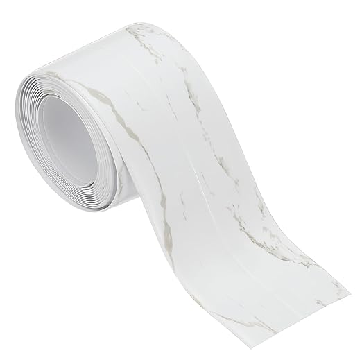 PATIKIL Caulk Tape Waterproof Self Adhesive, PVC Toilet Caulking Sealant Strip Bathtub Caulk Sealing Strip Tape for Bathroom Kitchen Countertop, Marble Pattern (1.5 Inch x 5 Ft)