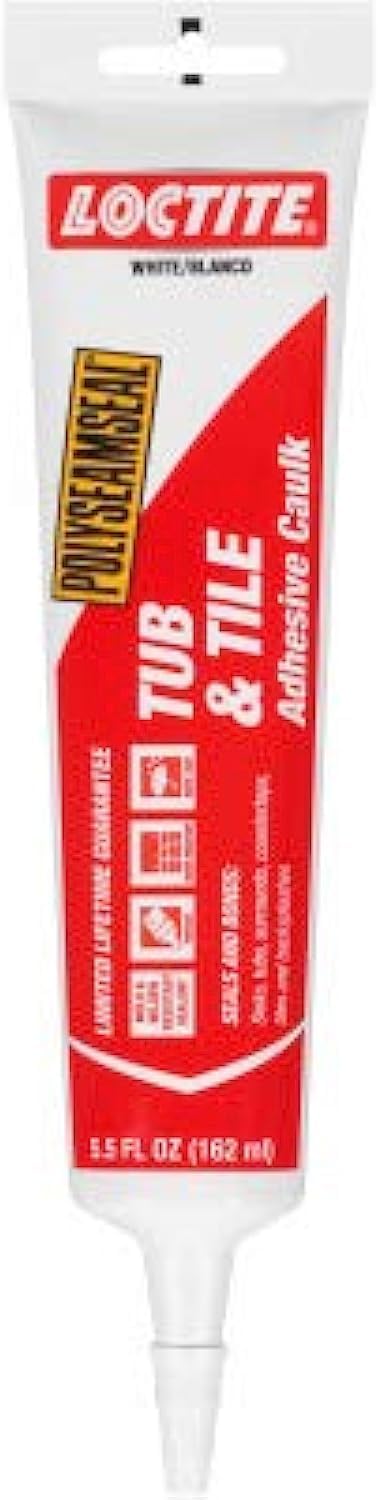 Loctite Polyseamseal Tub & Tile Adhesive Caulk 5.5 Ounce