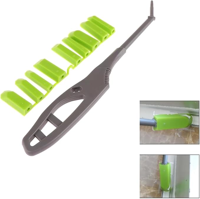Silicone Caulking Tools Caulk Silicone Sealant Finishing Tool with 9 Rubber Tips Spreader Spatulas Applicator for Tight Spaces Kitchen Window Sink Tile Grout Windshield Adhesive Glass Glue