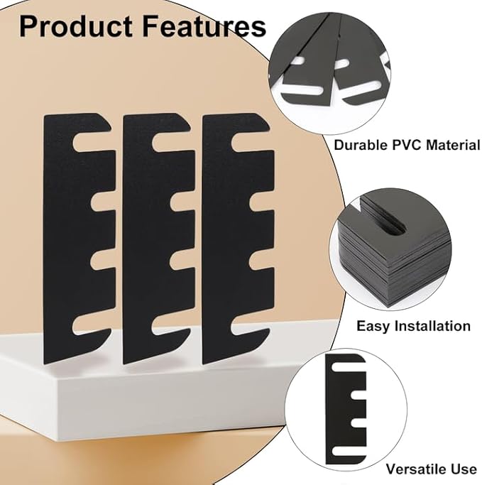 20 Pcs Door Hinge Shims 4 Inch, PVC Plastic Hinge Spacer for Door Alignment, Sagging Door Fix & Gap Adjustment, Hardware Door Repair Kit (0.03 Inch Thickness)