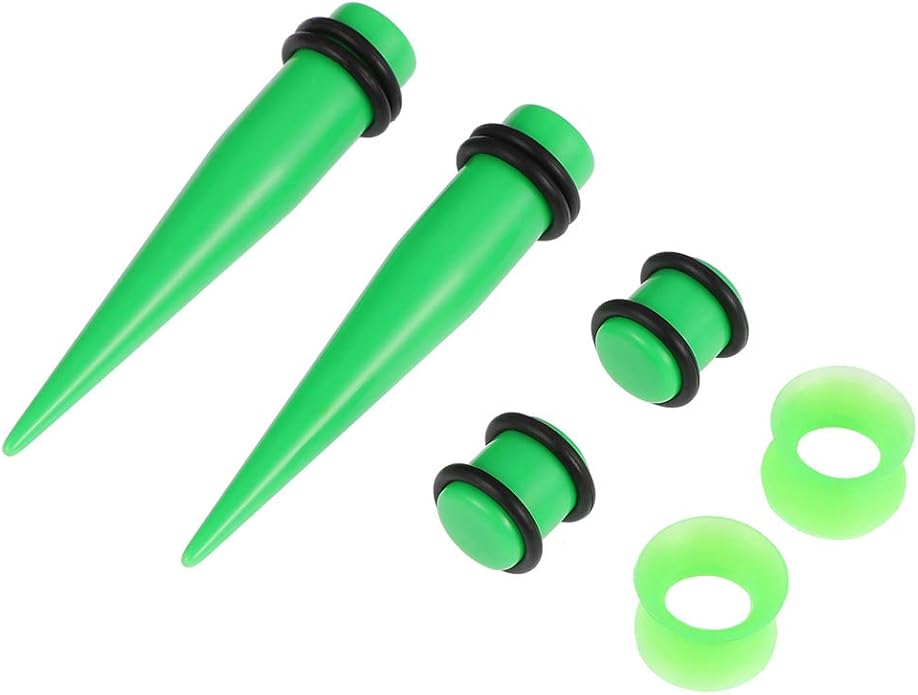 JieyueJewelry 50/54 Pieces Ear Stretching Kit 14G-00G Acrylic Tapers and Plugs + Silicone Tunnels - Ear Gauges Expander Set Body Piercing Jewelry