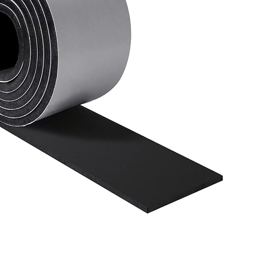 High Density Foam Tape - 3'' X 1/4'' X 6.5Ft(2 Rolls) Weatherproof Adhesive Prevent Condensation Heat Resistant Weather Stripping Easy to Cut & Install & Remove for Car Doors Pipes Windows