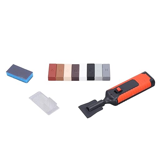 Tile Repair Electric Heating Pen, Tile Porcelain Repair Kit with Electric Heating Pen and Wax, 8 Colors Crack Gaps Repairing Tools Wall Nail Hole Repairing Kit for Stone Porcelain