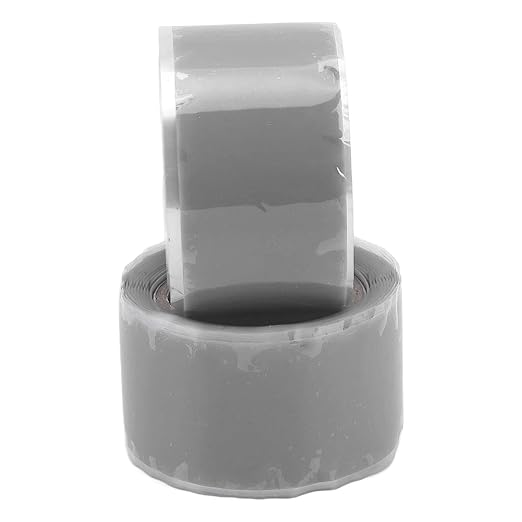 Self Fusing Silicone Tape High Temperature Adhesive Tape for Plumbing Repairs Hose Leak Fixing 2 Rolls 1.5m x 2.5cm (Gray)