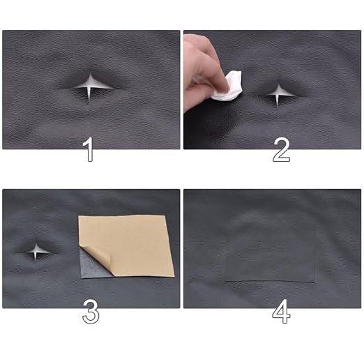 16 X 40 inch Self Adhesive Leather Repair Patch, Creamy White Leather Repair Tape for Furniture, Adhesive Leather Patch for Car Seat Repair, Leather Repair Kit for Couch (Creamy White)