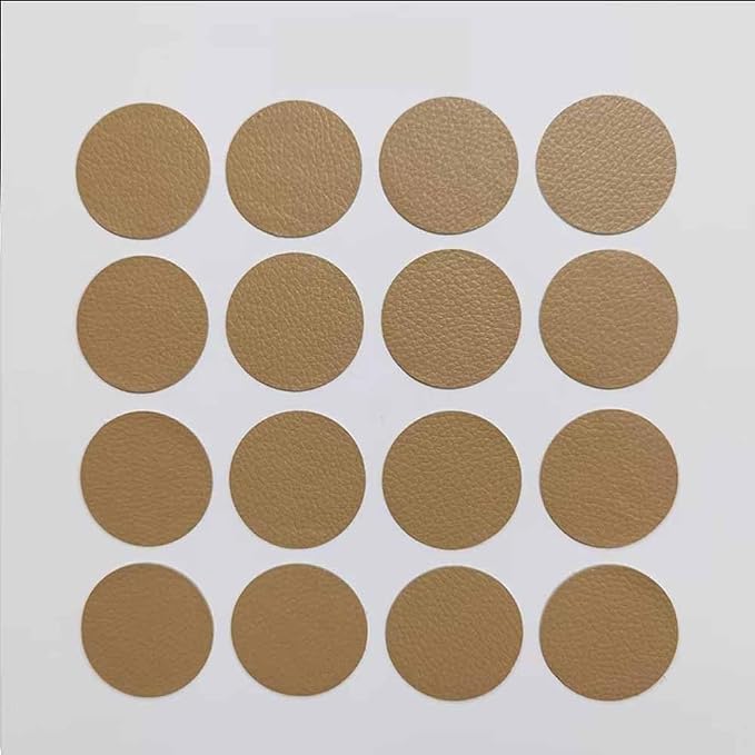 Round Leather Repair Patch for Furniture, Tape Self Adhesive for Couches Car Seat Sofa Jackets Handbags (OneSize,Camel 01)