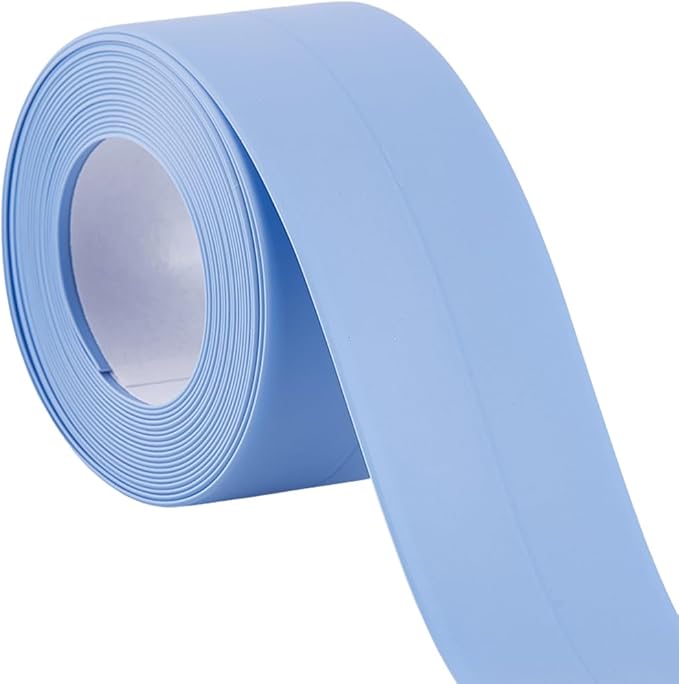 CRASPIRE 10.5Ft x 1.5in Caulk Tape Sealant Tape Self Adhesive Waterproof Sealing Corner Caulking Strip Blue for Wall Floor Kitchen Bathroom Corner Protector Decorative Edge Bathtub Shower Sink