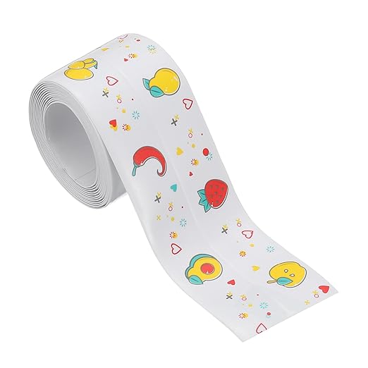 PATIKIL Caulk Tape Waterproof Self Adhesive, PVC Toilet Caulking Sealant Strip Bathtub Caulk Sealing Strip Tape for Bathroom Kitchen Countertop, Fruit (1.5 Inch x 5 Ft)