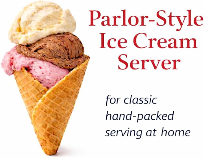 HIC Kitchen Classic Ice Cream Parlor Spade, Stainless Steel, Wide Flat Blade For Ice Cream Cakes Gelato Sorbet Frozen Yogurt