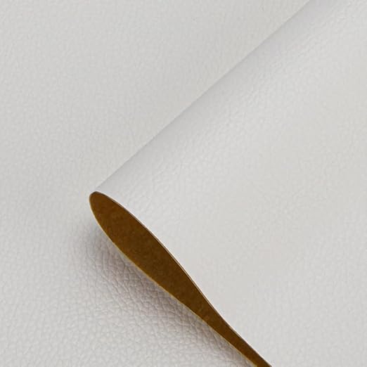 Self Adhesive Leather Repair Patch, 12 x 54 inch Vinyl Leather Repair Patches Kit for Furnitures, Car Seats, Couches, Sofas, Chairs, (White)