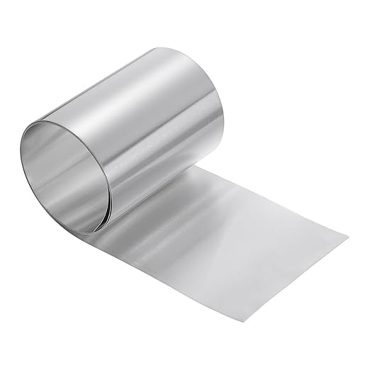 uxcell Aluminum Flashing Roll, 4in x 3.3ft Metal Roof Panels 0.4mm Waterproof Aluminum Sheet Roll for House Repair, Roof Flashing, Sealing Windows Doors, DIY Projects