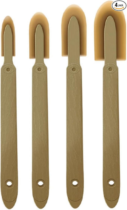 Dzrige Caulk Finishing Tool Rubber Spatula Spreader Smooth Grout Sealant Silicone Caulking Tool for Kitchen Bathroom Floor Sealant Sealing, 4 Size Set