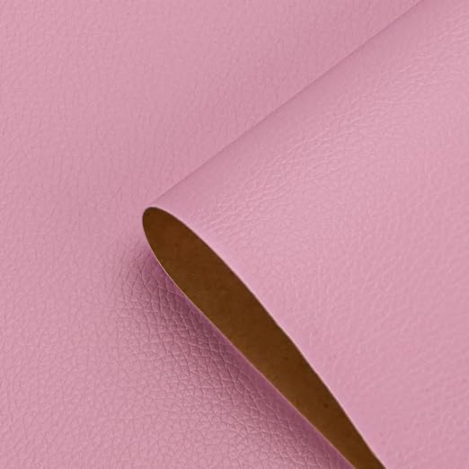 Self Adhesive Leather Repair Patch, 12 x 54 inch Vinyl Leather Repair Patches Kit for Furnitures, Car Seats, Couches, Sofas, Chairs, (Pink)