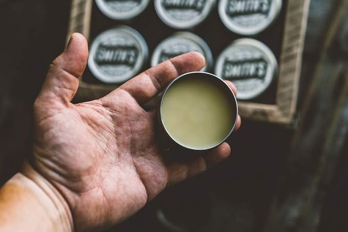 Smith’s All Natural Leather Balm – 4 oz Tin | Handmade in Maine | All-Natural Beeswax, Cocoa Butter & Almond Oil Leather Conditioner | Safe, Non-Toxic Care for Boots, Bags, and Furniture