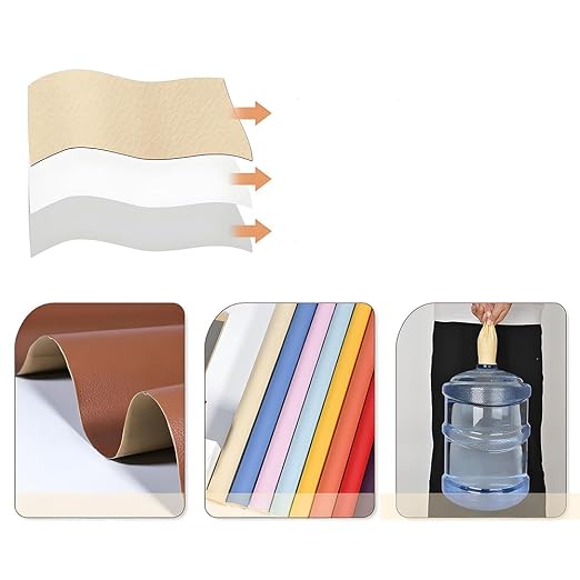 Self Adhesive Leather Repair Patch, 12 x 54 inch Vinyl Leather Repair Patches Kit for Furnitures, Car Seats, Couches, Sofas, Chairs, (Dark Purple)