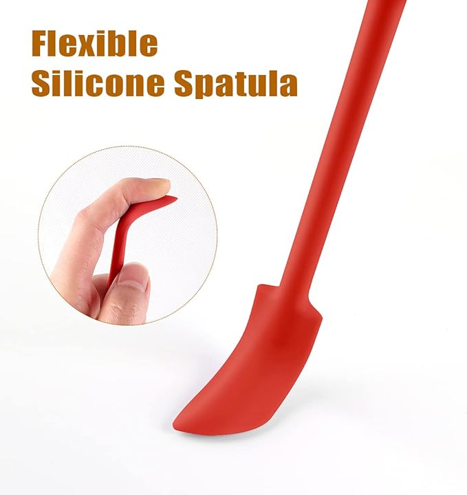 Silicone Spatula Set (6Pcs) - Mini Scraper Tool for Beauty & Food - Reach Every Last Drop, Multi-Size Spatulas for Makeup Jars, Lotion Bottles & Kitchen Containers (Color #3)