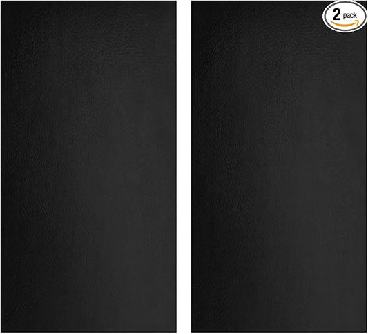 2PCS Car Leather Repair Patch Tape, 4 x 8 Inch Self Adhesive Portable Vehicle Seat Vinyl Repairs Kit, Automotive Interior Furniture Restoration Kit, Universal for SUV RV Truck (Black)