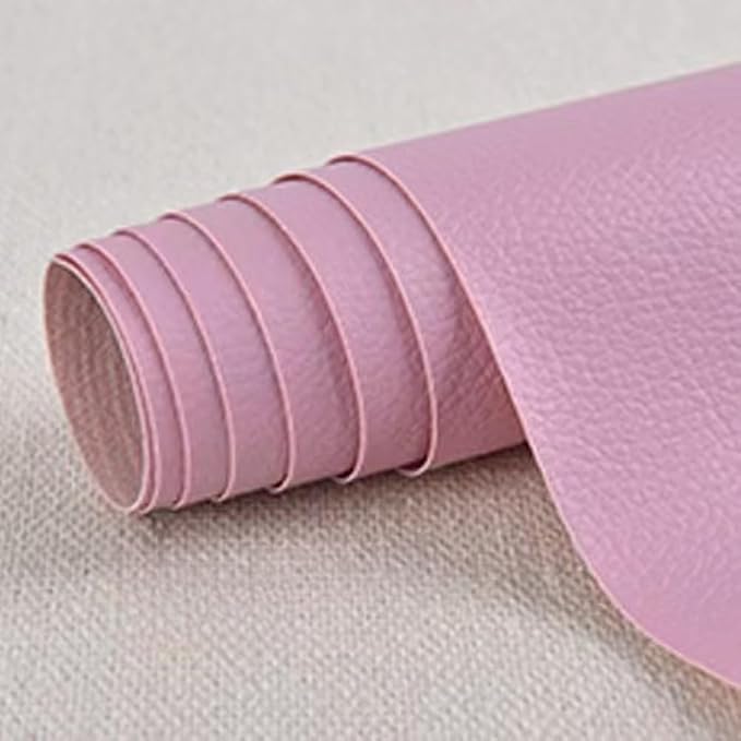 Self Adhesive Leather Repair Patch,Leather Repair Patch Tape Kit,Vinyl Repair Patches Waterproof for Couches,Furniture,Kitchen Cabinets,Car Seats (Pink,3.94"×7.87")