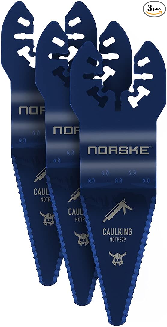 Norske Tools NOTP286 Caulking Scraper Blade (3/Pack), Oscillating Tool Accessories | Oscillating Saw Blades,Black