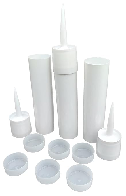 Reusable Empty Caulk Tube - REFILLABLE CAULKING Cartridge 28 oz. 900 ml. - 3 Pack - Made in USA (28 oz. Tubes)