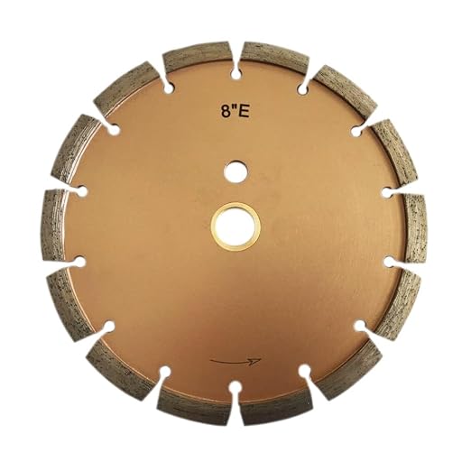 8" Crack Chaser Blade for Cured Concrete, Asphalt Repair or Joint Widen, 0.375" Width, 1"/20mm Arbor