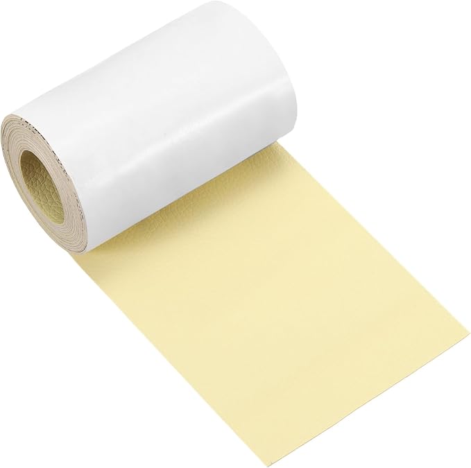 MECCANIXITY Leather Repair Patch 3"x60" Self-Adhesive Leather Vinyl Repair Tape Kit for Furniture Couches Sofa Chair Car Boat Seats Jackets, Beige