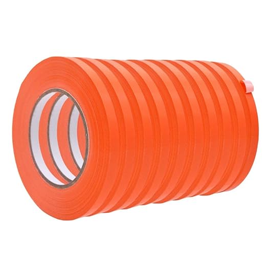 WOD Orange Produce Poly Bag Sealing Tape, 3/8 inch x 180 yds. (Pack of 10) for Packaging and Sealing of Meat, Gifts, or Ice Bags BSTC24PVC