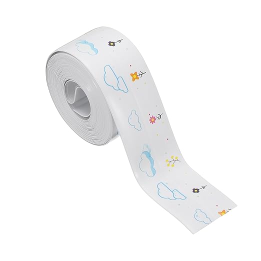 PATIKIL Caulk Tape Waterproof Self Adhesive, PVC Toilet Caulking Sealant Strip Bathtub Caulk Sealing Strip Tape for Bathroom Kitchen Countertop, Spring Flowers (1.5 Inch x 10.5 Ft)