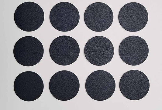 Round Leather Repair Patch for Furniture, Tape Self Adhesive for Couches Car Seat Sofa Jackets Handbags (OneSize,Navyblue)
