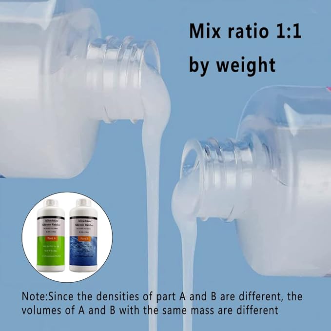 72oz Silicone Mold Making Kit 15A Platinum Liquid Silicone Rubber, Flexible, Translucent