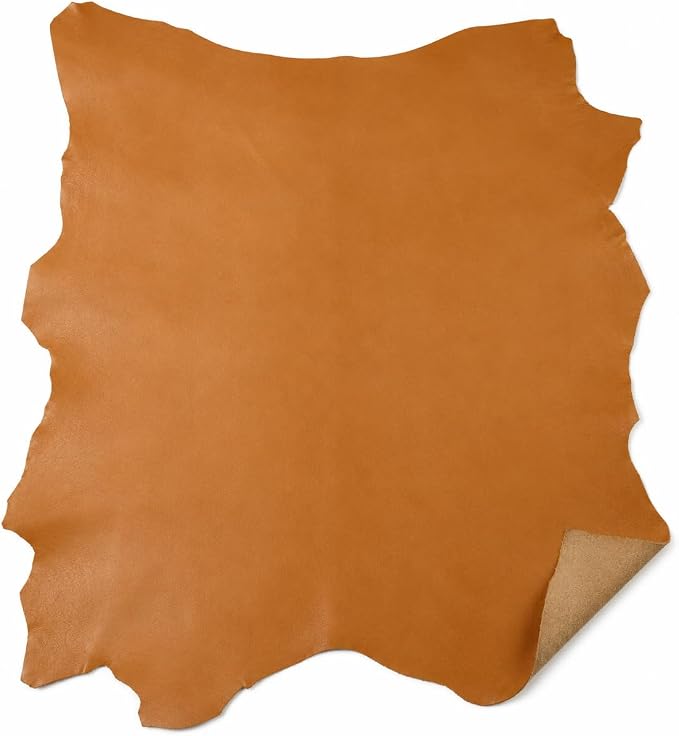 REED Leather HIDES - Cow Skins (40 Square Foot, Light Brown) | Arts and Crafts